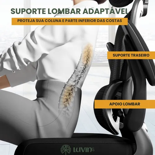 Cadeira ergonômica com apoio lombar